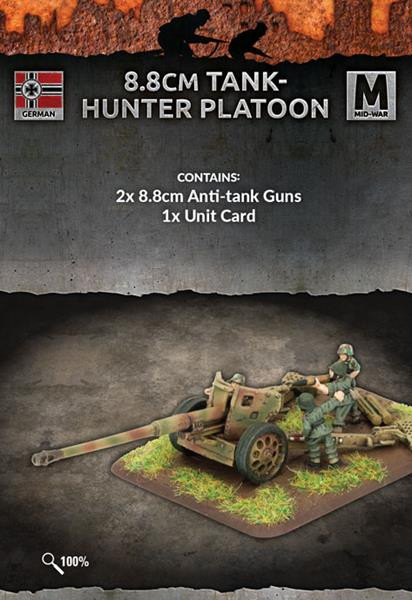 Flames of War - German - 8.8cm Pak43 Tank Hunter Platoon (x2, Metal)
