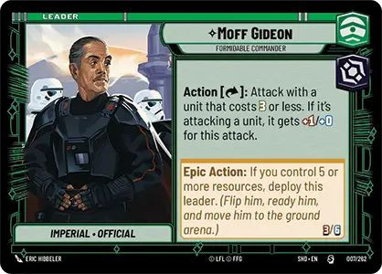 Moff Gideon, Formidable Commander