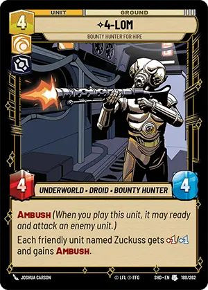 4-LOM, Bounty Hunter for Hire (Foil)