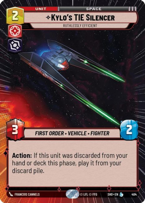 Kylo's TIE Silencer, Ruthlessly Efficient (Hyperspace Foil)