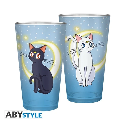 Sailor Moon Luna & Artemis 400ml Glass