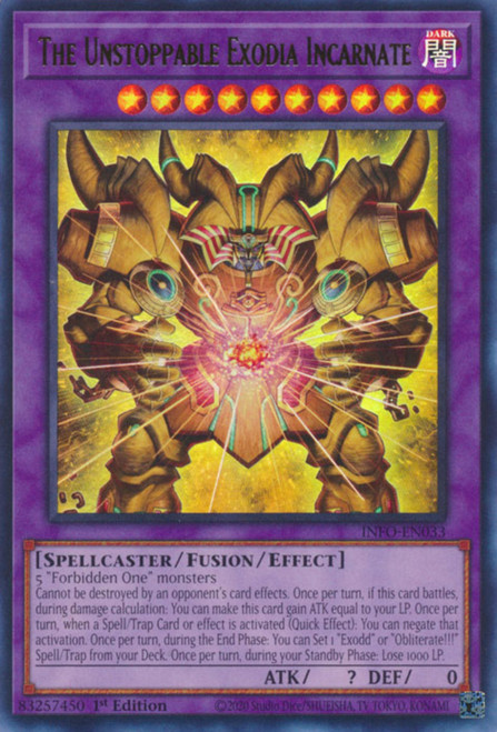 INFO-EN033 The Unstoppable Exodia Incarnate (Quarter Century Secret Rare)