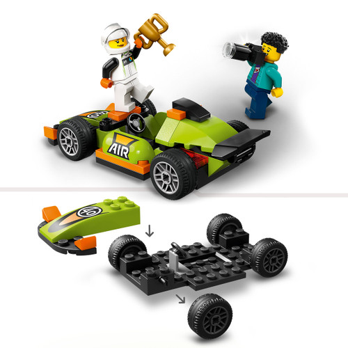 City Green Race Car Vehicle Building Toy 60399