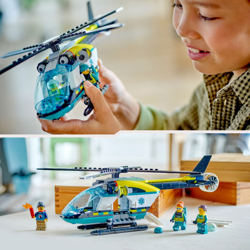 City Emergency Rescue Helicopter Toy Set 60405