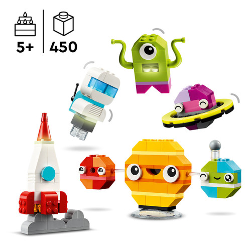 Classic Creative Space Planets with Toy Rocket 11037