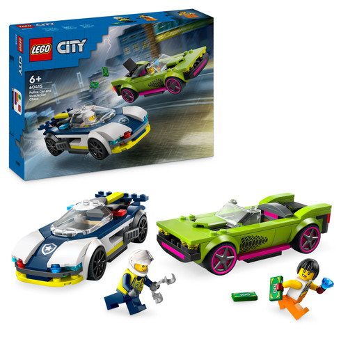 City Police Car and Muscle Car Chase Building Set 60415