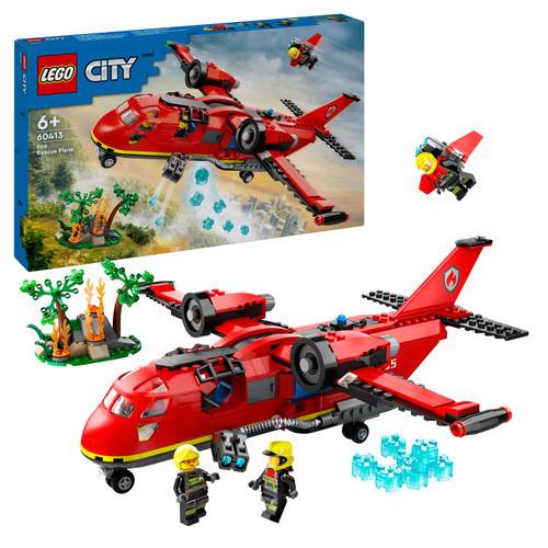 City Fire Rescue Plane Toy for Kids Aged 6 Plus 60413