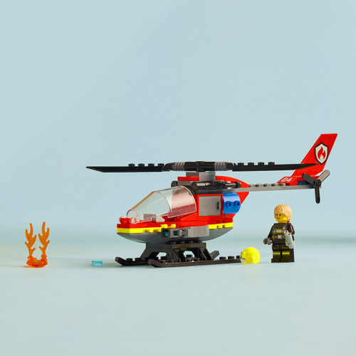 City Fire Rescue Helicopter Toy Vehicle Set 60411
