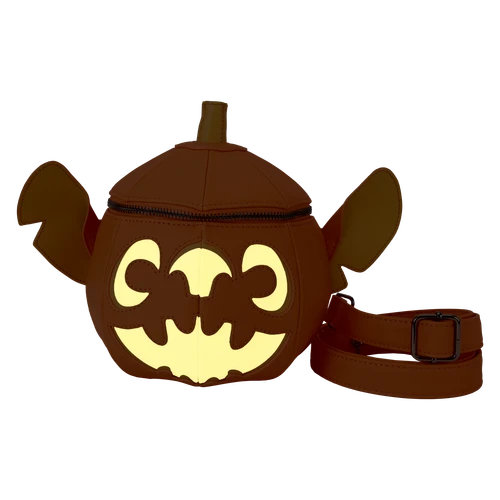 Disney: Stitch Figural Pumpkin Crossbody Bag