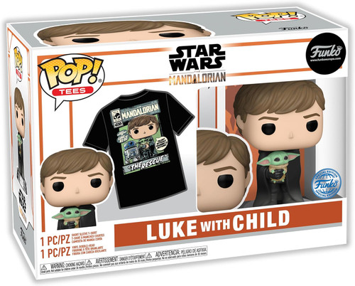 POP! & Tee: Star Wars: the Mandalorian - Luke With Grogu T-Shirt set