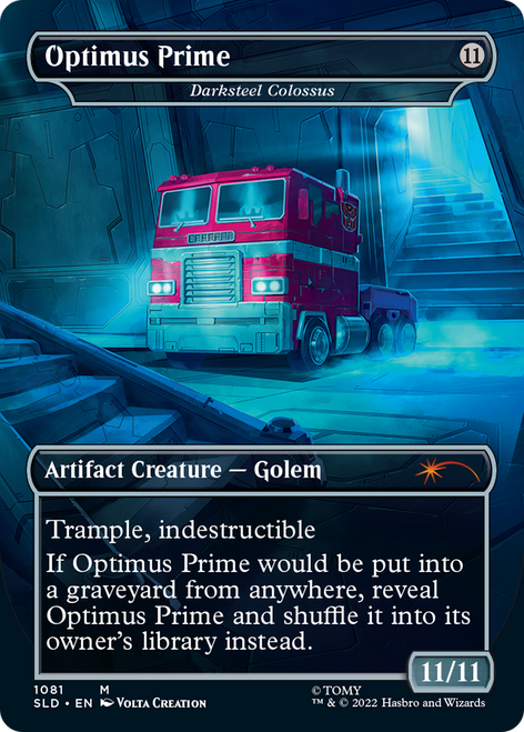 Darksteel Colossus [Optimus Prime] (Secret Lair - Transformers)