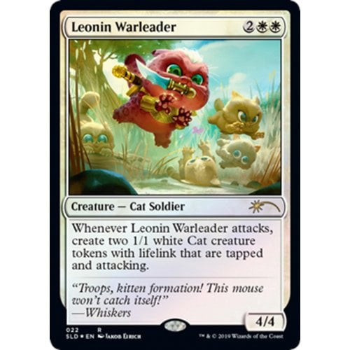 Leonin Warleader (Foil) (Secret Lair - OMG KITTIES!)