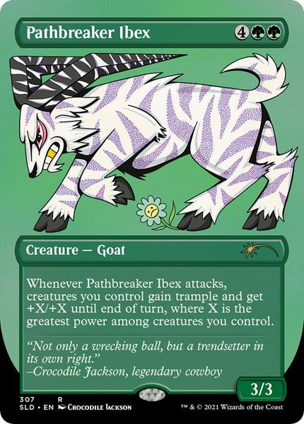Pathbreaker Ibex (Etched Foil) (Secret Lair - Monstrous Menagerie)
