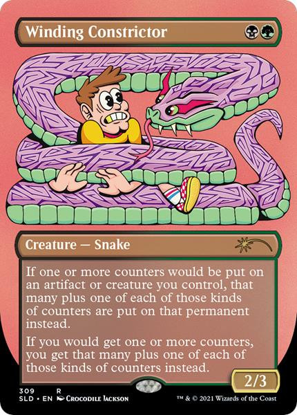 Winding Constrictor (Etched Foil) (Secret Lair - Monstrous Menagerie)