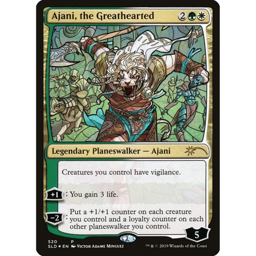 Ajani, the Greathearted (Stained Glass Foil) (Secret Lair - Stained Glass Planeswalkers)