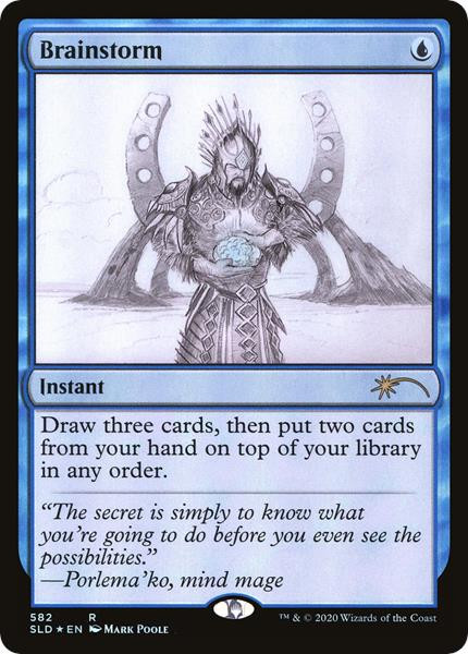 Brainstorm (#582) (Sketch Art Foil) (Secret Lair - Artist Series: Mark Poole)