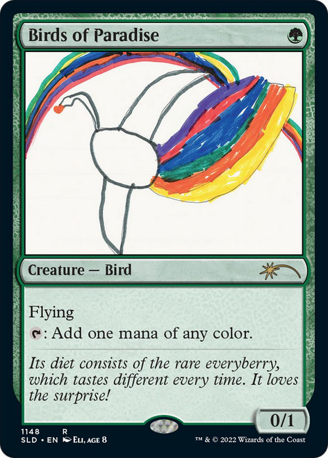 Birds of Paradise (Foil) (Sketch Art) (Foil) (Secret Lair - Extra Life 2022)
