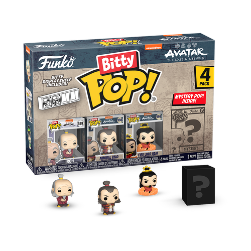 Bitty POP! Avatar: the Last Airbender: Iroh, Admiral Zhao, Firelord Ozai 4-Pack