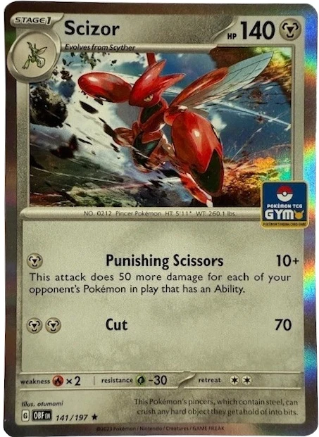SV Obsidian Flames 141/197 Scizor (Gym Stamp Holo)