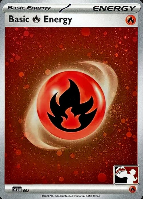 Scarlet & Violet SVE EN02 Basic Fire Energy (Prize Pack League Promo Cosmo Holo)