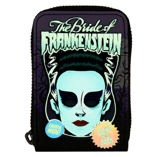 Universal Monsters: Bride of Frankenstein Neon Mask Zip Around Wallet