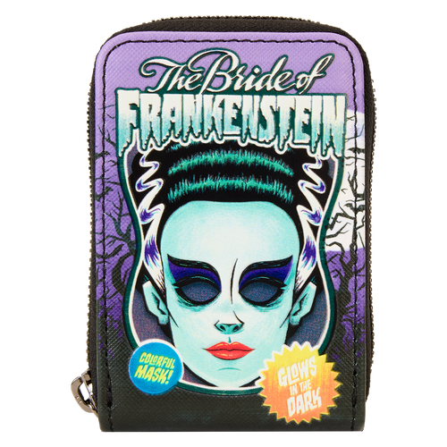 Universal Monsters: Bride of Frankenstein Neon Mask Zip Around Wallet