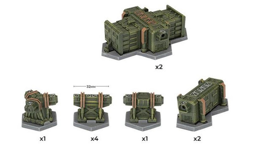 Battlefield in a Box HexTech: Dropbase Delta - Personnel Buildings