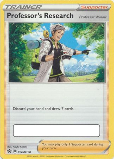 Sword & Shield Promo SWSH178 Professor's Research (Professor Willow Non-Holo Code)