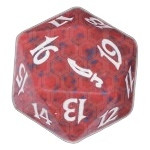 Magic Mirrodin Spindown Dice Red