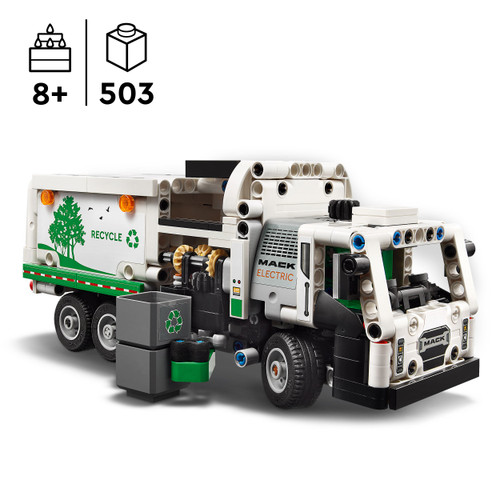Technic Mack LR Electric Garbage Truck Toy 42167