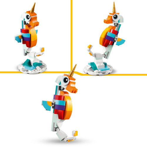 Creator 3in1 Magical Unicorn Toy Animal Playset 31140