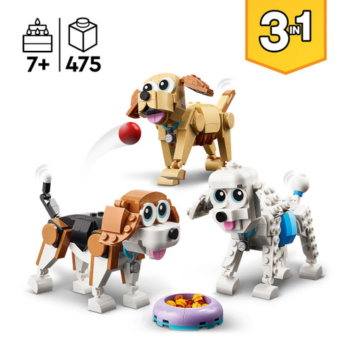 Creator 3in1 Adorable Dogs Animal Figures Toys 31137