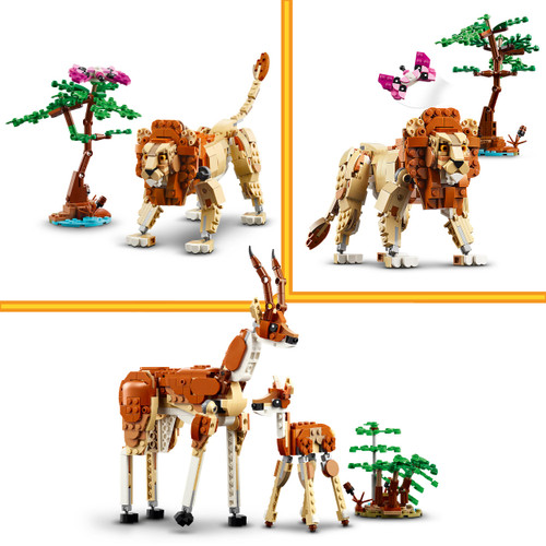 Creator 3in1 Wild Safari Animals Nature Set 31150