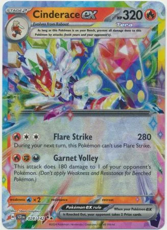 SV Stellar Crown 028/142 Cinderace ex (Half Art)