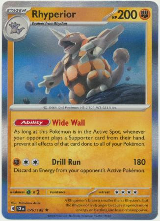 SV Stellar Crown 076/142 Rhyperior (Holo)