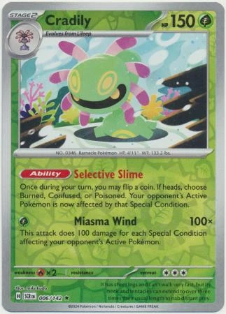 SV Stellar Crown 006/142 Cradily (Reverse Holo)
