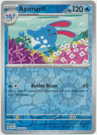 SV Stellar Crown 034/142 Azumarill (Reverse Holo)