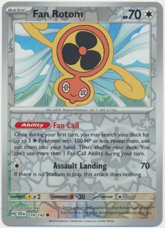 SV Stellar Crown 118/142 Fan Rotom (Reverse Holo)