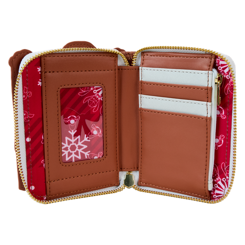 Disney: Winnie the Pooh Holiday Scene Pooh & Friends Zip Around Wallet