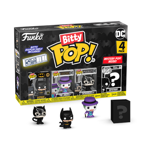 Bitty POP! Batman 85th Anniversary: Batman (1989), The Joker (1989) & Catwoman (Batman Returns) 4-Pack