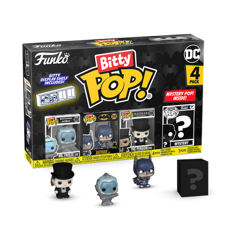 Bitty POP! Batman 85th Anniversary: Mr. Freeze, Batman & The Penguin 4-Pack