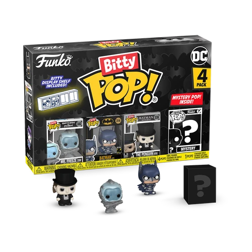 Bitty POP! Batman 85th Anniversary: Mr. Freeze, Batman & The Penguin 4-Pack