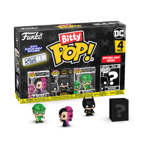 Bitty POP! Batman 85th Anniversary: Two-Face, Batman & The Riddler (Batman Forever) 4-Pack