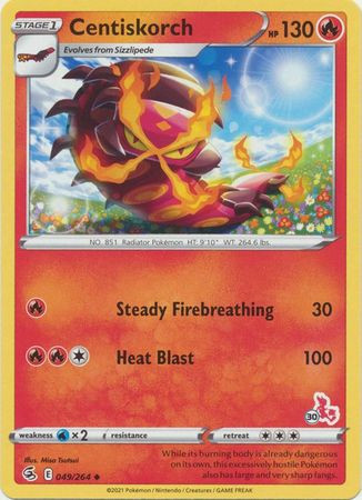 Fusion Strike 049/264 Centiskorch (Cinderace Symbol 30)