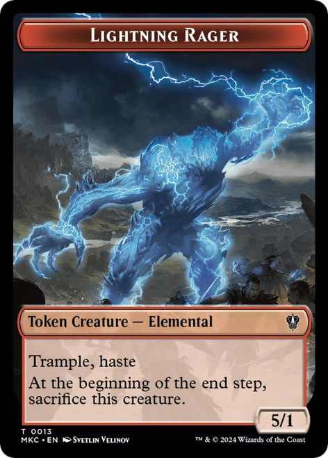 Murders at Karlov Manor Commander - Lightning Rager Token