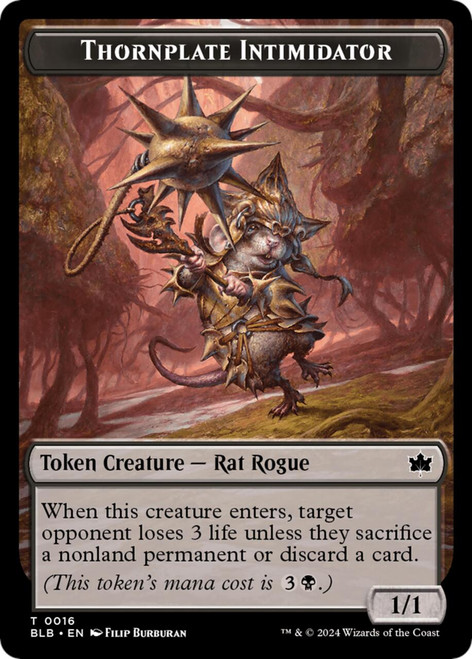 Bloomburrow - Thornplate Intimidator Token (Foil)