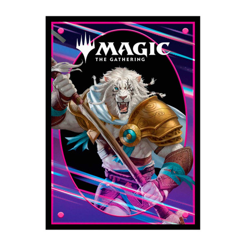 MTG Foundations 100ct Deck Protector sleeves Light featuring Ajani Goldenmane