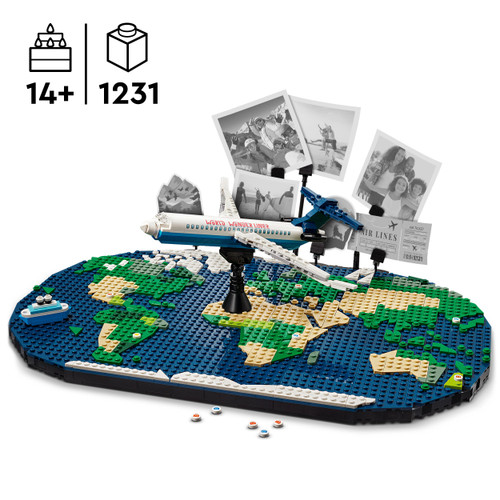 Family Travel Moments World Map Building Set 1838