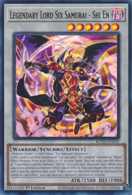 ROTA-EN039 Legendary Lord Six Samurai - Shi En (Ultra Rare)