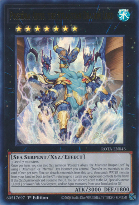 ROTA-EN043 Poseidra Abyss, the Atlantean Dragon Lord (Ultra Rare)